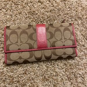 Coach trifold wallet